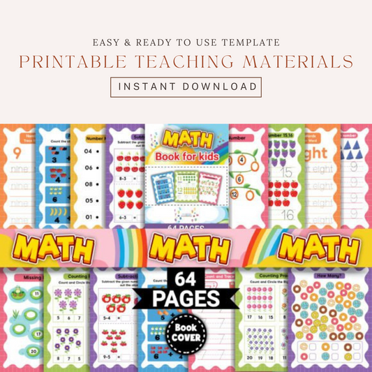 Number Math Activity Book for Kids