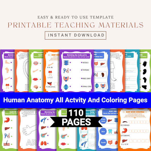 Human Anatomy All Activity and Coloring
