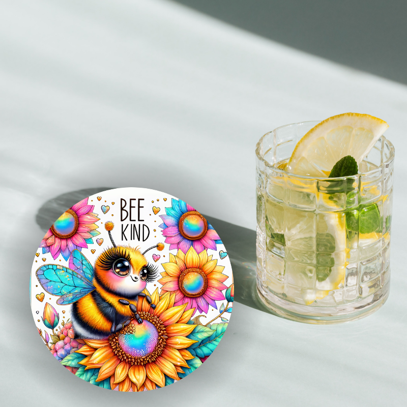 Bee Kind Round Coaster
