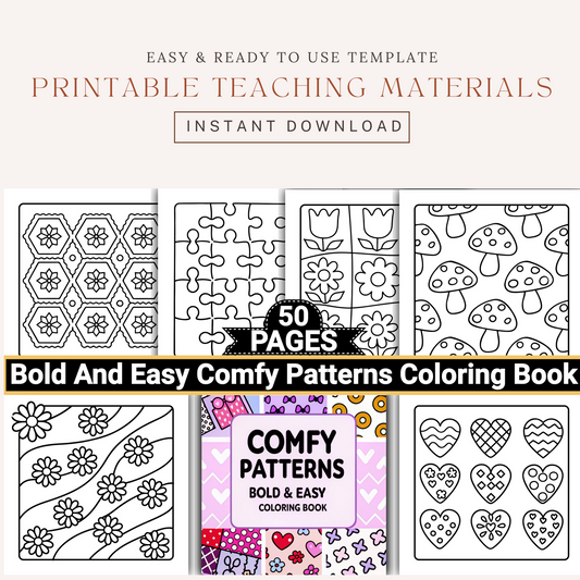 Comfy Patterns Bold & Easy Coloring Book