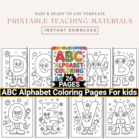 Abc Alphabet Coloring Book for Kids