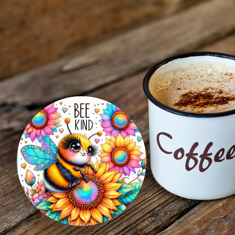 Bee Kind Round Coaster