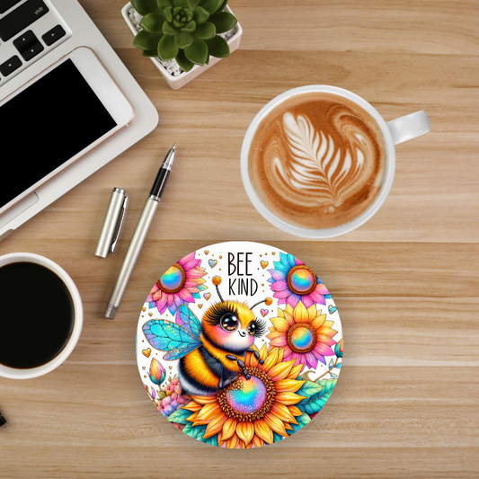 Bee Kind Round Coaster