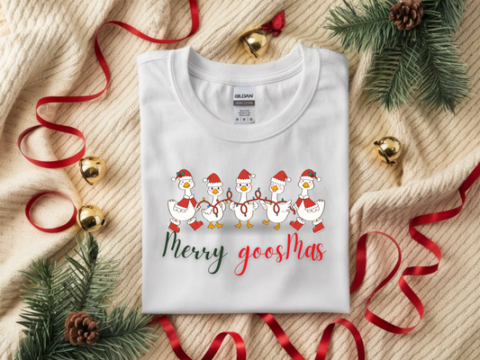 Christmas Gooses T-Shirt Design