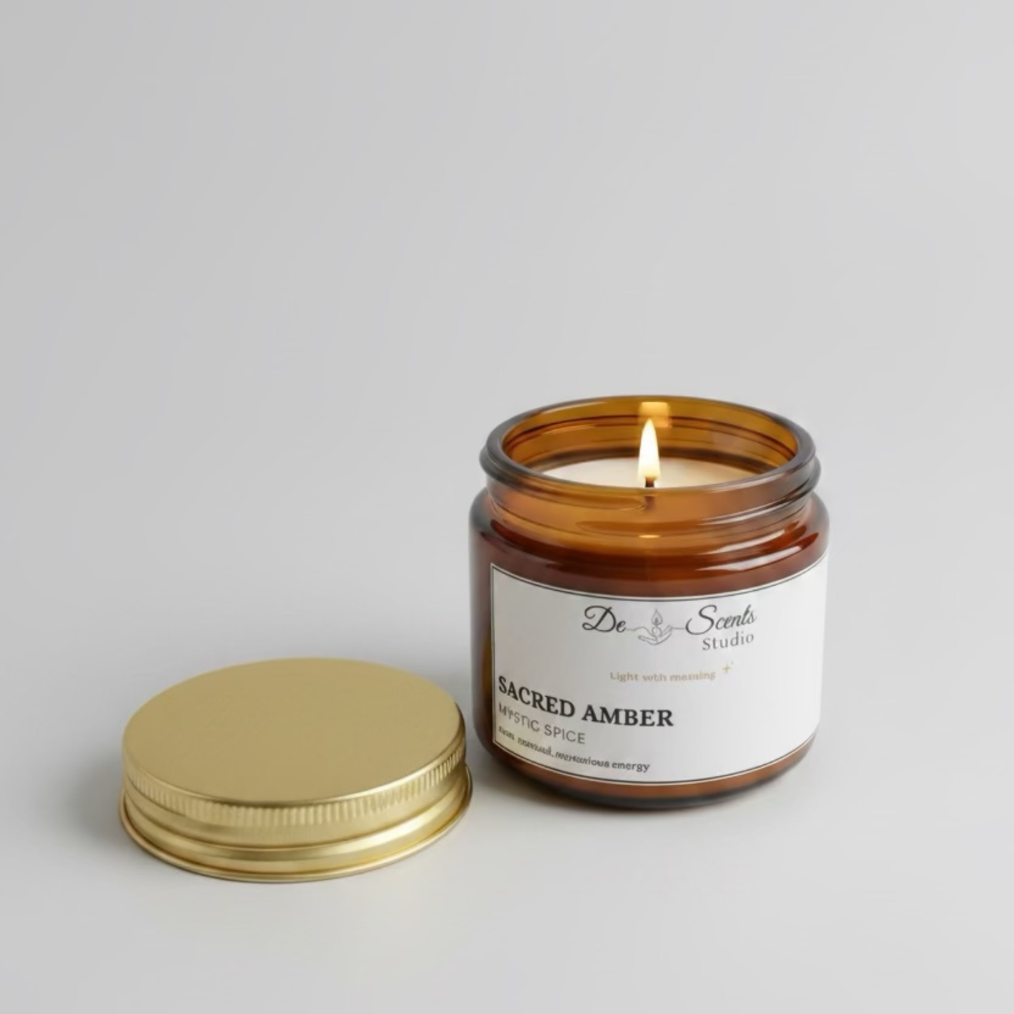 Mystic Spice Scented Candle 50g Amber Jar