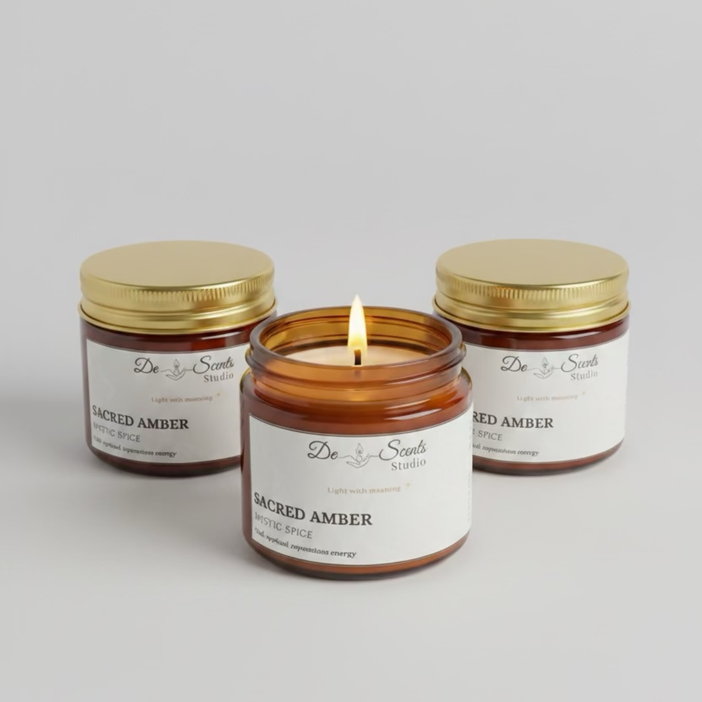 Mystic Spice Scented Candle 50g Amber Jar