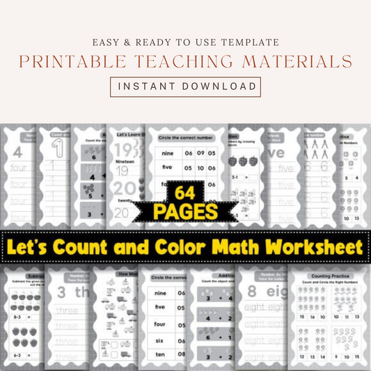 Let's Count and Color Math Worksheet