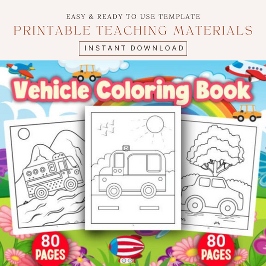Vehicle Colouring Pages for Kids