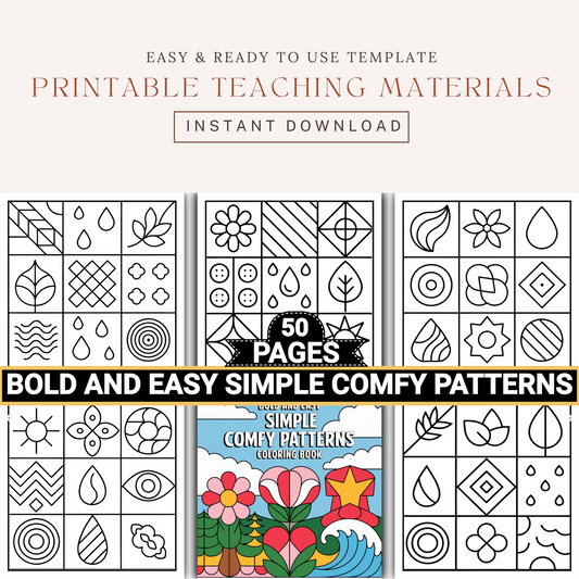 Patterns Bold and Easy Simple Comfy Coloring Pages