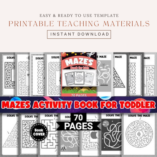 Maze Puzzles Activity Book for Children